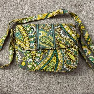 Vera Bradley Yellow and Green Crossbody Bag